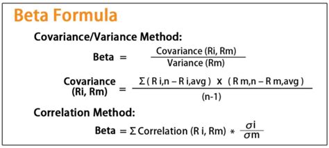 beta formule,beta coefficient